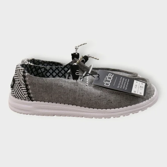 NWT! Hey Dude Wendy Chambray Woven Onyx Size US 9 New With Box - Picture 3 of 8